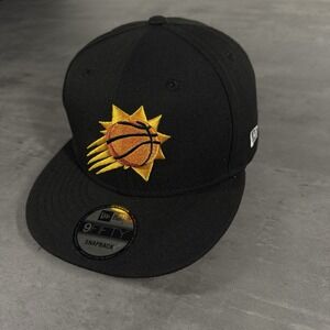 Phoenix Suns Snapback Hat New Era Cap Black‎ Orange Plain Logo Home Jersey Pack